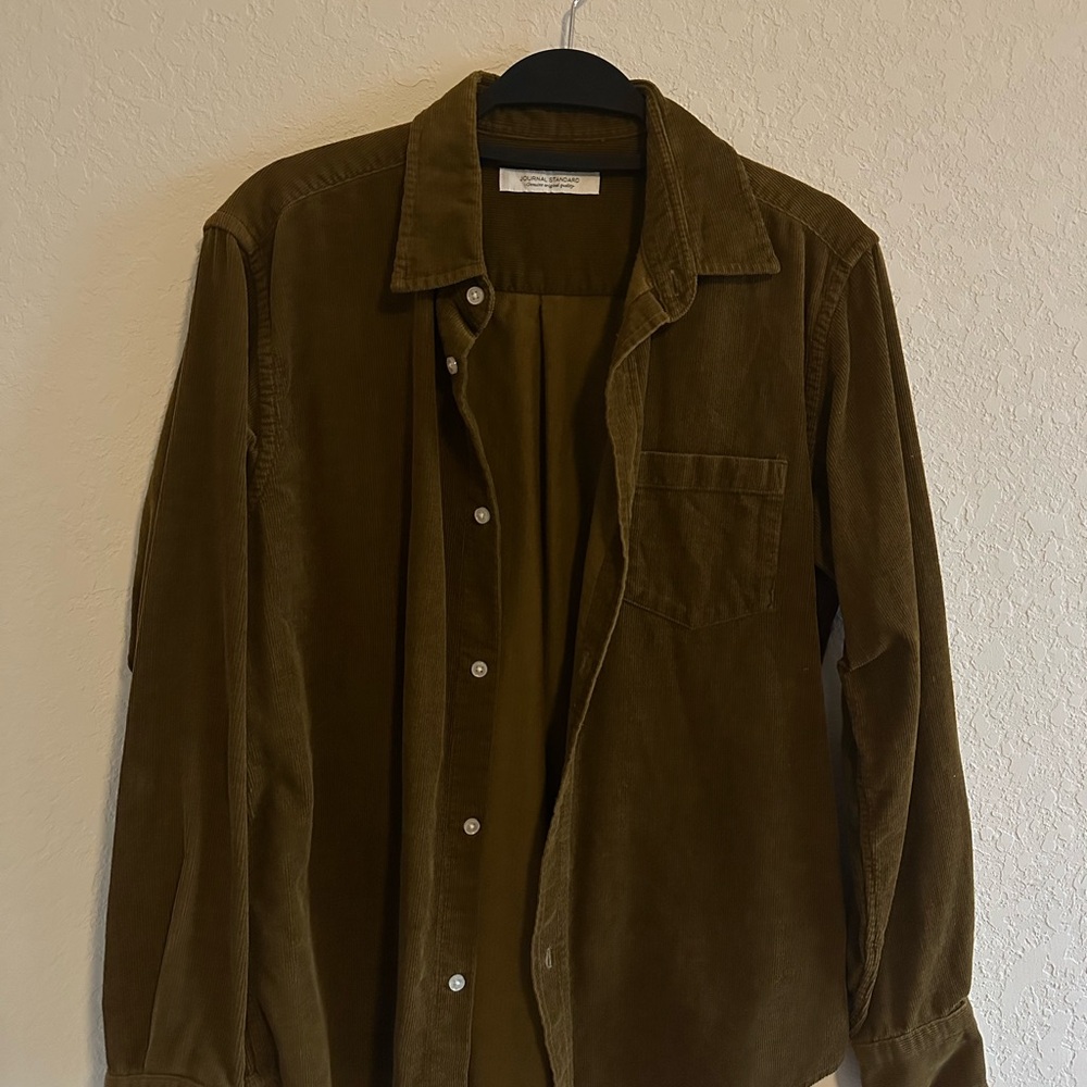 Brown Lightweight Shirt Jacket with Collar
